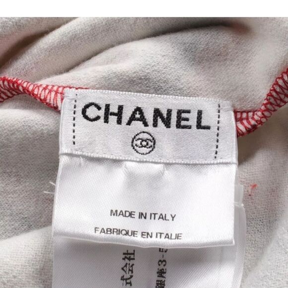 AUTHENTIC CHANEL SPORTSLINE ICONIC RED VELOUR CC SIZE 36 SHORT SLEEVE TOP - Picture 10 of 10